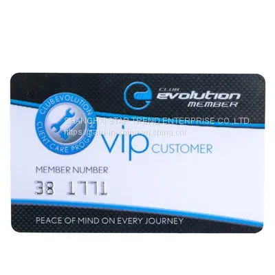 Plastic Card With Embossing Number As the Loyalty Card