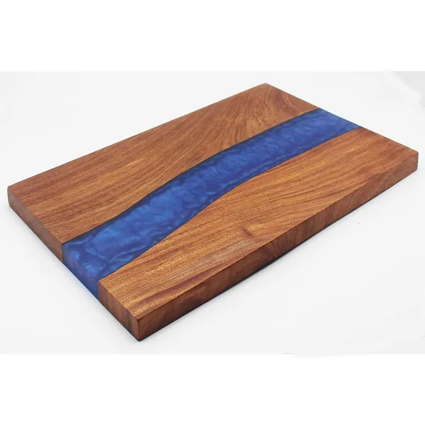 Acacia Wood Kitchen Cheese Chopping Board With Resin Inside