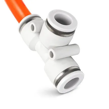 SMC 3 Way PE Series Union Tee Pneumatic Quick Connect Air Hose Fittings photo-2