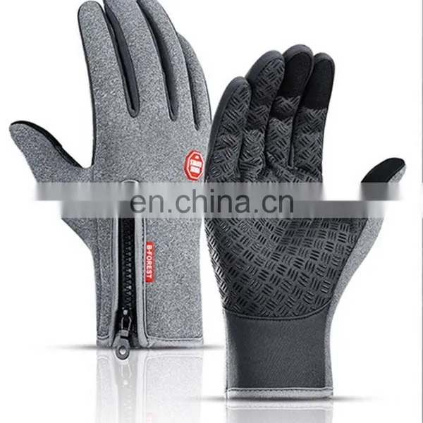 Wholesale Waterproof Gray Neoprene Fabric With Touchscreen Fingers Outdoor Sport Diving Protective Glove photo-4