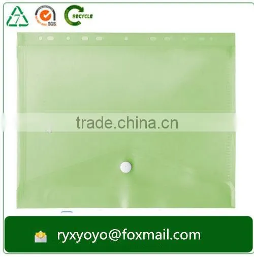 a4 Plastic Clear pp 3 Hole Punched Document File Bag for Binders photo-5
