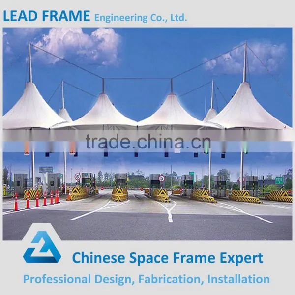 Secure Economical Prefab Steel Space Frame Toll Gate photo-4