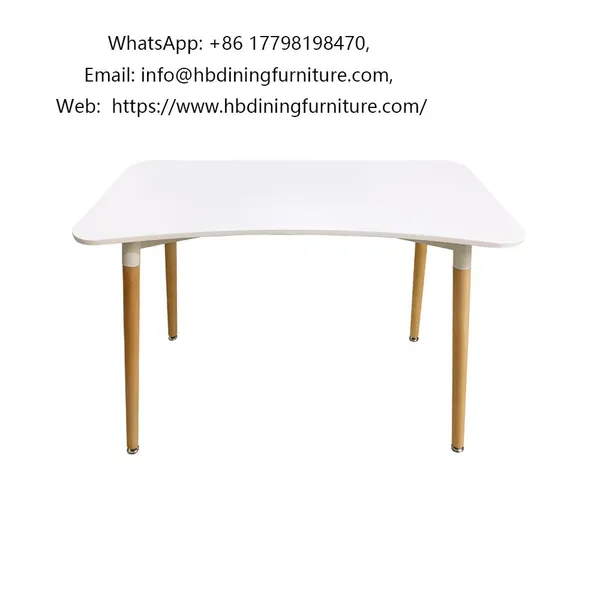 MDF Computer Table with Solid Wood Legs