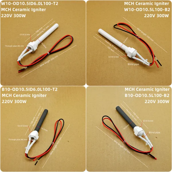 220V300W MCH Ceramic Igniter Ceramic Ignition Stick MCH Ceramic Heater MCH Ceramic Heating Tube Can OEM or ODM photo-5