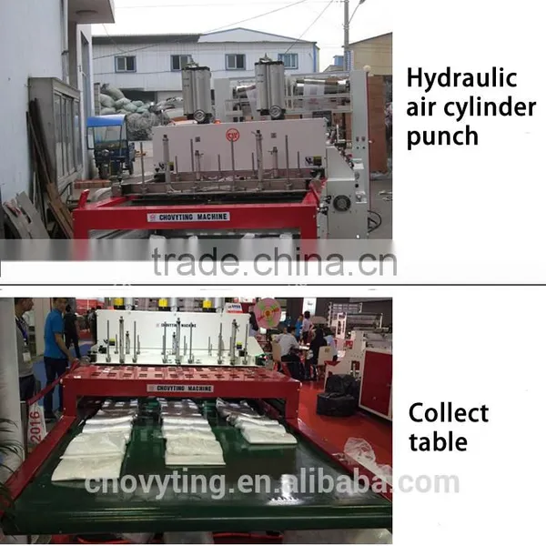 Automatic Two Lanes Slitting T-shirt Shopping Bag Making Machine photo-5