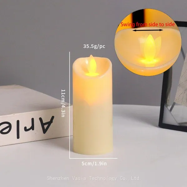 Bulk Remote Control LED Candles Flameless, Battery Operated With Flickering Flame, Real Wax Pillars, Size Specifications Sets/Pack photo-5