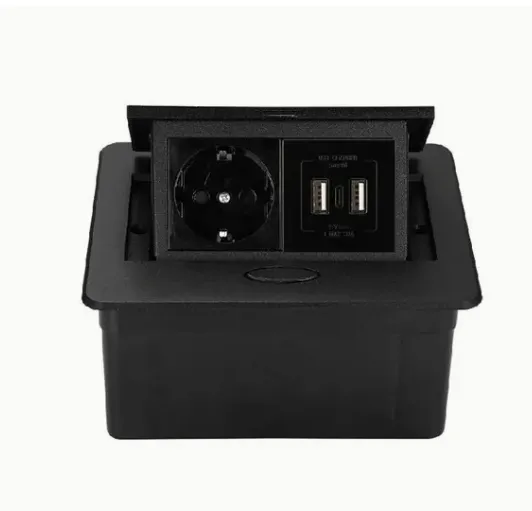 Artdna New Design 2 & 3 Pin Universal Pop up Type Brass Cover British Recessed Floor Electric Power Socket Outlet (GD)