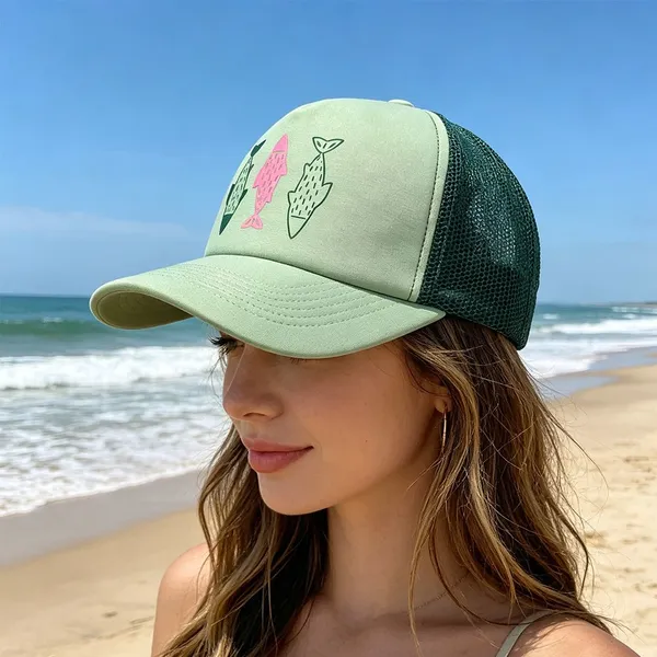 Mesh Back Trucker Hat Breathable Lightweight Summer Sports Cap for Men Women photo-3