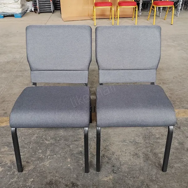 Durable High Quality Steel Frame Comfortable Padded Commercial Modern Church Chairs Metal