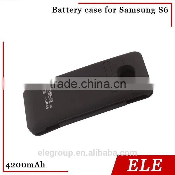 New Arrival 4200mah Full Capacity Power Case With Leather Cover For Samsung S6 External Battery Case photo-3