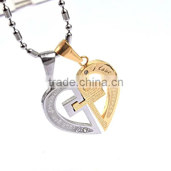 Charms Heart Pendant Wholesale Couples Stainless Steel Pendant photo-2