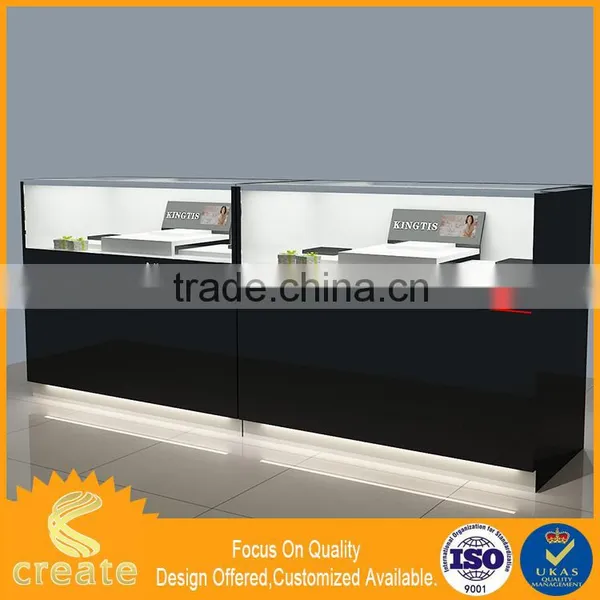 China Factory Acrylic Countertop Watch Display Spot Light Glass Display Cabinet photo-6