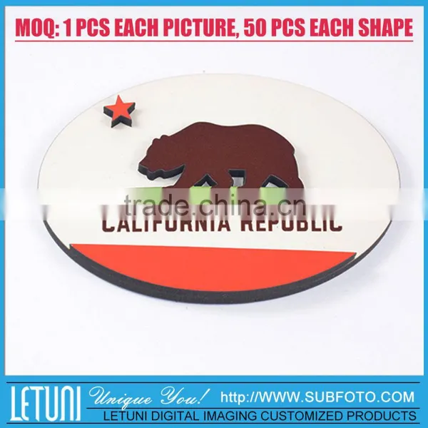 Sublimation 3D Souvenir Fridge Magnet California photo-3