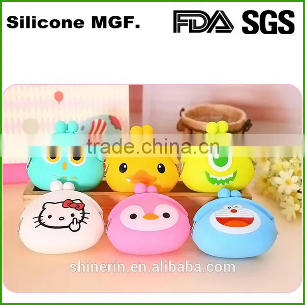 Silicone Wallet With Duck Picture on It for Coin Keys Holder Case photo-2