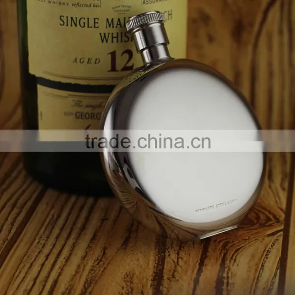 2016 Cheap Round Hot Sales Promotional Custom Stainless Steel Hip Flask With Engraving Logo photo-2