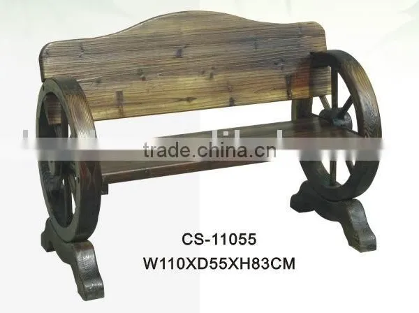 Wooden Wheel Bench