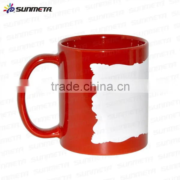 Sunmeta Logo Customerized Dye Sublimation Mugs Wholesale Irregular Edge Patch Colorful Mug SKB07 Quality Choice photo-3