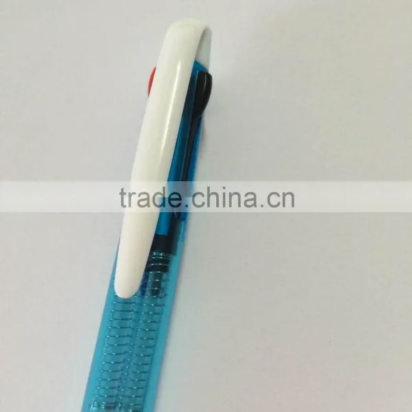 Wholesale Office Three Color Plastic Ballpoint Pen With Ring Loops on Frip photo-4