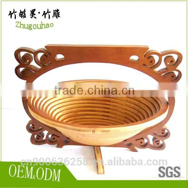 Durable Bamboo Folding Fruit Basket photo-6