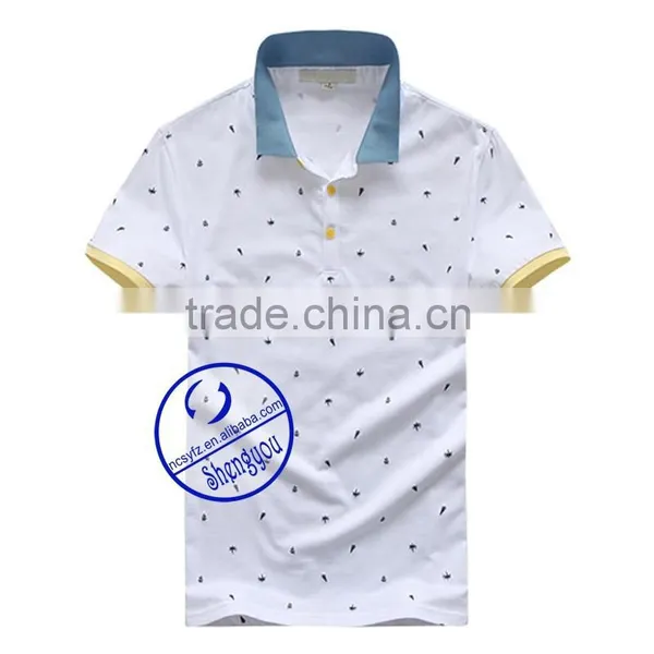 Allover Print Short Sleeves Polo t Shirt for Men photo-3