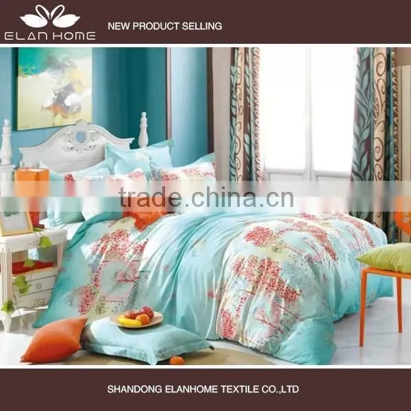 100% Cotton 128*68 40s*40s Pigment Printting Luxury Bed Sheet With Zipper photo-2