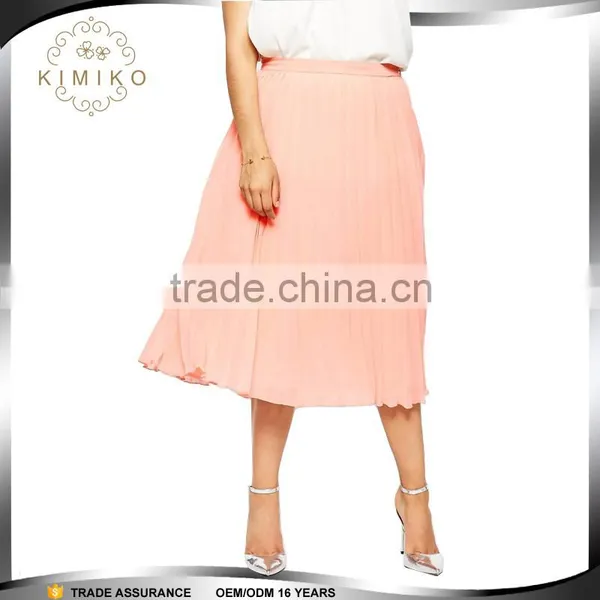 2016 High Brand Quality Summer Women Plus Size Midi Skirt OEM Manufacture
