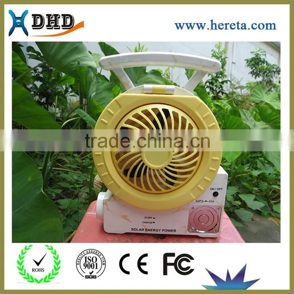 Shenzhen Factory Direct Sale Multifunction Solar Power Bank With Radio and Fan photo-3
