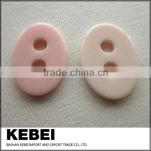 Oval Shape Resin Pearl Buttons Two Hohe Decorative Buttons With High Quality photo-2