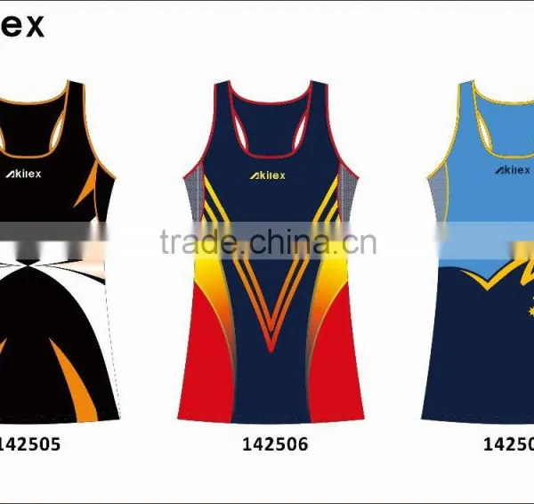 Wholesale Custom Sublimation Cheap Netball Jersey/ Netball Wear Netball Dress photo-5