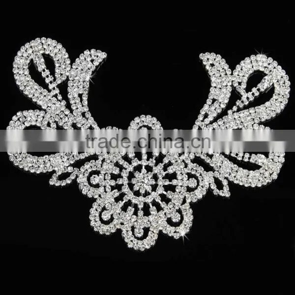 2015 Flower Crystal Applique Wholesale for Wedding Dress photo-3