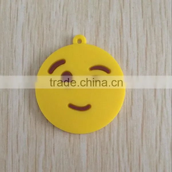 Popular Stuffed Plush Soft Toy Key Chains Pvc Emoji Keychain photo-4