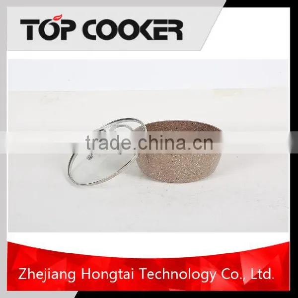 Aluminum Marble Coating Casserole With Glass Lid photo-2