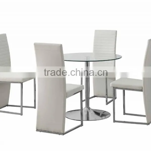 Round Luxury Dining Table and Chairs Set