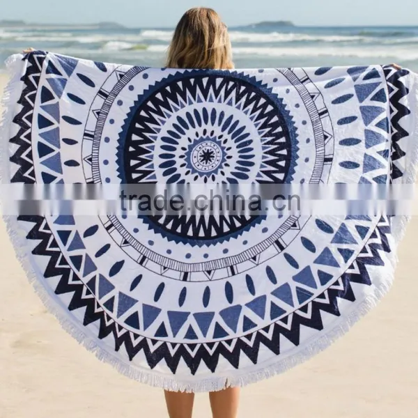 Colorful Round Beach Towel