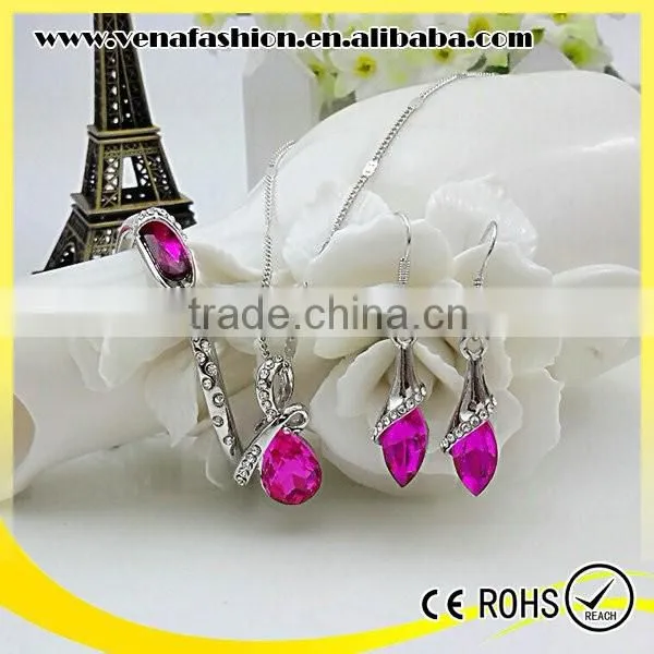 Artificial Imitation Diamond Jewelry Set, Gold Jewelry Sets photo-4