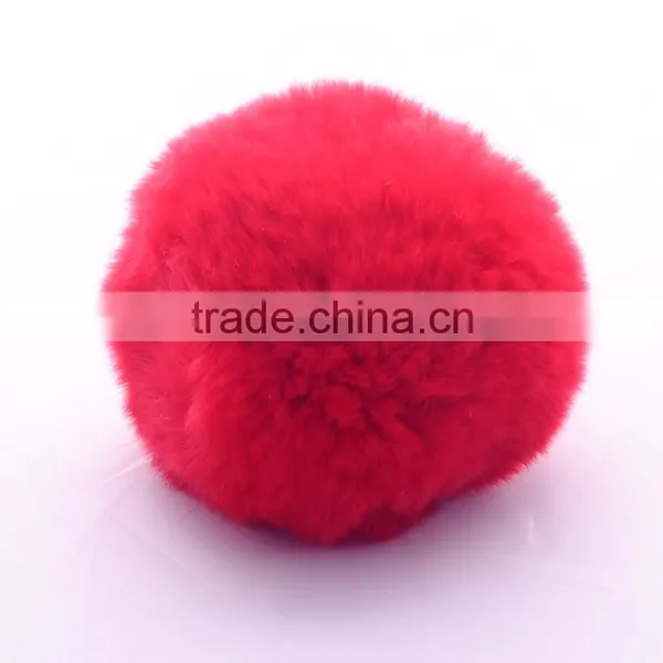 >>>Original Cute Rex Rabbit Fur Ball Charm Without Chain Bulk Smooth Unisex Key Ring or Bag Soft Toy Gift Pom Pom Keychain/ photo-3