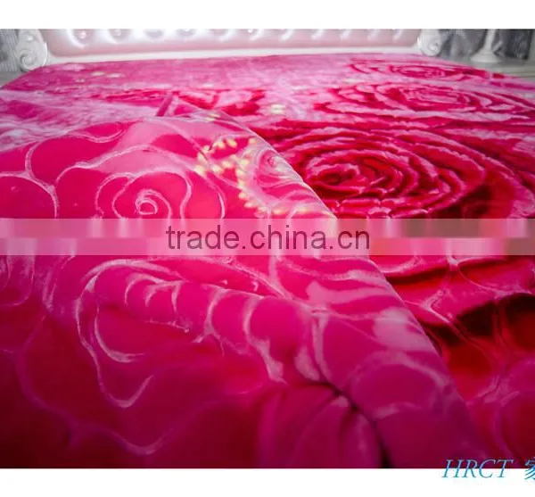 Hot Selling New Design 100 % Polyester Korean Style2Ply Mink Blanket photo-3