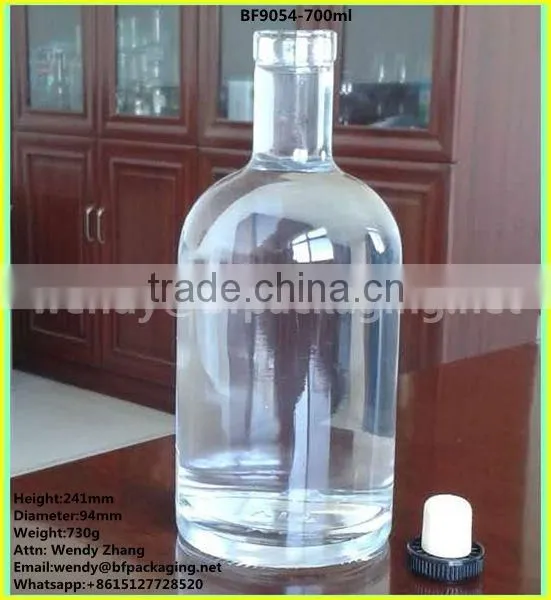 700ml Glass Transparent Vodka Bottle for Vodka