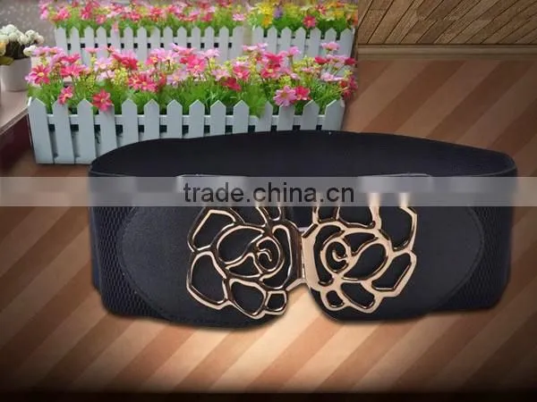 All Match Flower Buckle Ladys Belt Fashion Western Stretch Waist Belt photo-4
