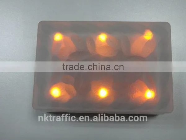 NK-160 Decorated Solar Led Glass Brick ie Super Capacitor 6PCS Led Quantity Solar Brick Light for Decoration photo-6