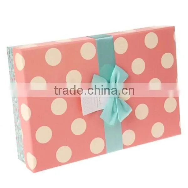 Lovely Bow With Spot Printing Paper Gift Box photo-4