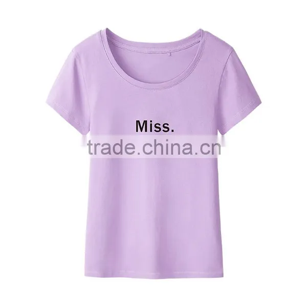 Fashion Short Sleeve O-neck Collar Full-size Fancy Printing Bamboo Fiber Women T-shirt photo-3