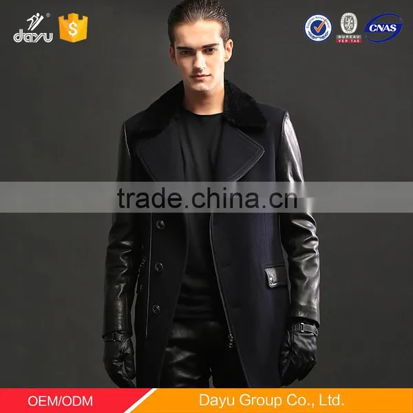 European Style Classic Wool Mid- Long Jacket, Men Cashmere Wool Coat photo-3