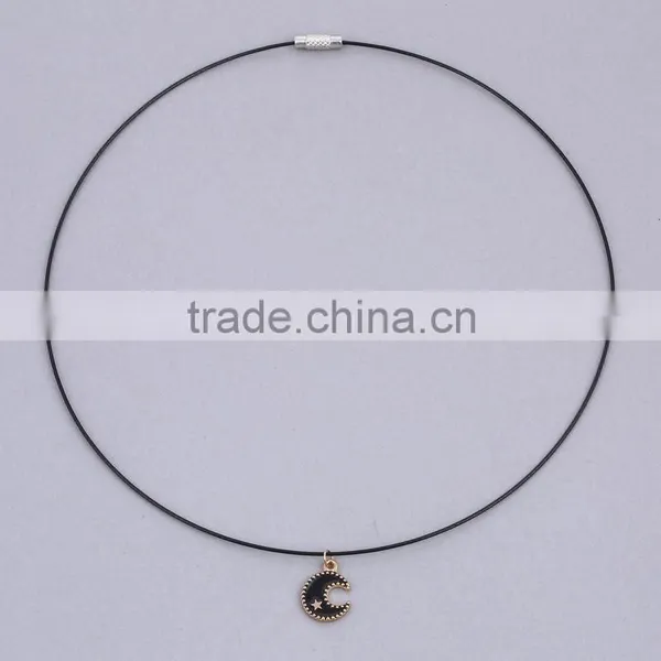 Islam Religion Sign Necklaces Accessory Single Tone Black Anime Chain Moon Star Turkey Flag Pendant Turnbucle Chain Necklaces photo-4