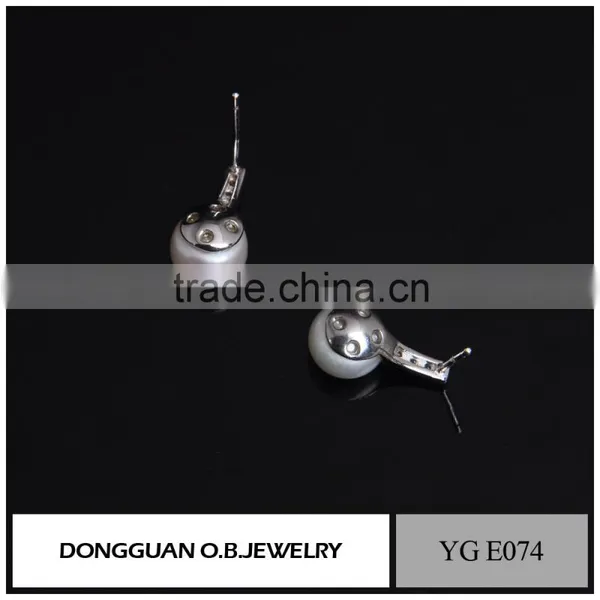 Popular Summer Style Earring Pure White 925 Sterling Silver Girls Earrings Studs photo-2