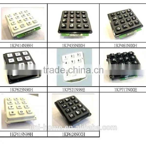 custom design 12 key plastic numeric keypad