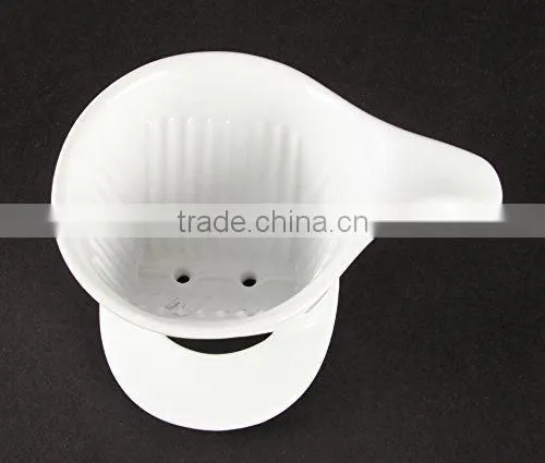 White Custom Pour Over Ceramic Coffee Dripper Wholesale photo-2