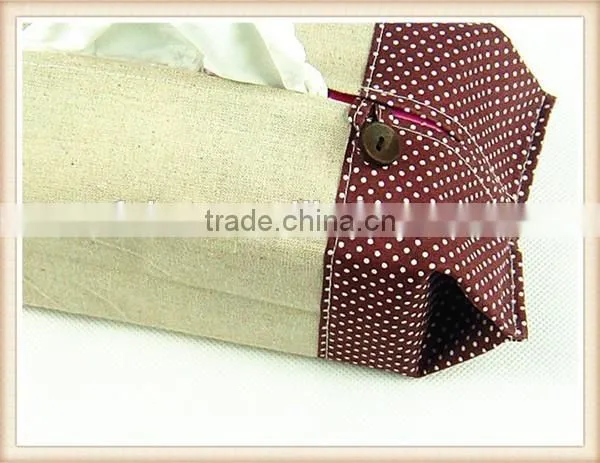 Creative Home Fabric Cotton and Linen Tissue Box photo-3