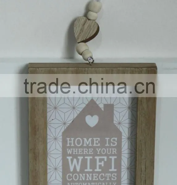 Beaded, Natural and Decorative Wall-hung Type Wooden Photo Frame photo-3
