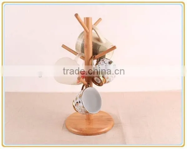 HJ-0003 Bamboo Kitchen Usage Display Hanging Rack for Hanging photo-2